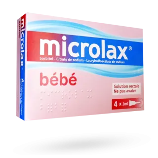 Microlax Bébé solution rectale constipation 4 unidoses