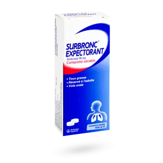 Surbronc expectorant ambroxol 30 mg 30 comprimés sécables
