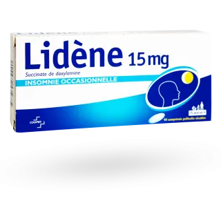 Lidène 15 mg insomnie occasionnelle Cooper boite de 10 comprimés