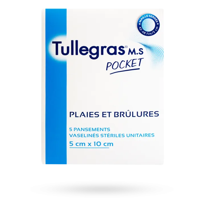 Tullegras M.S Pocket plaies et brûlure 5 pansements 5 cm x 10 cm