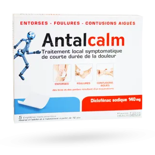 Antalcalm 140 mg Diclofénac sodique 5 emplâtres médicamenteux