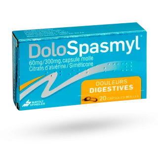 DoloSpasmyl 60 mg/300 mg douleurs digestives 20 ou 40 capsules molles