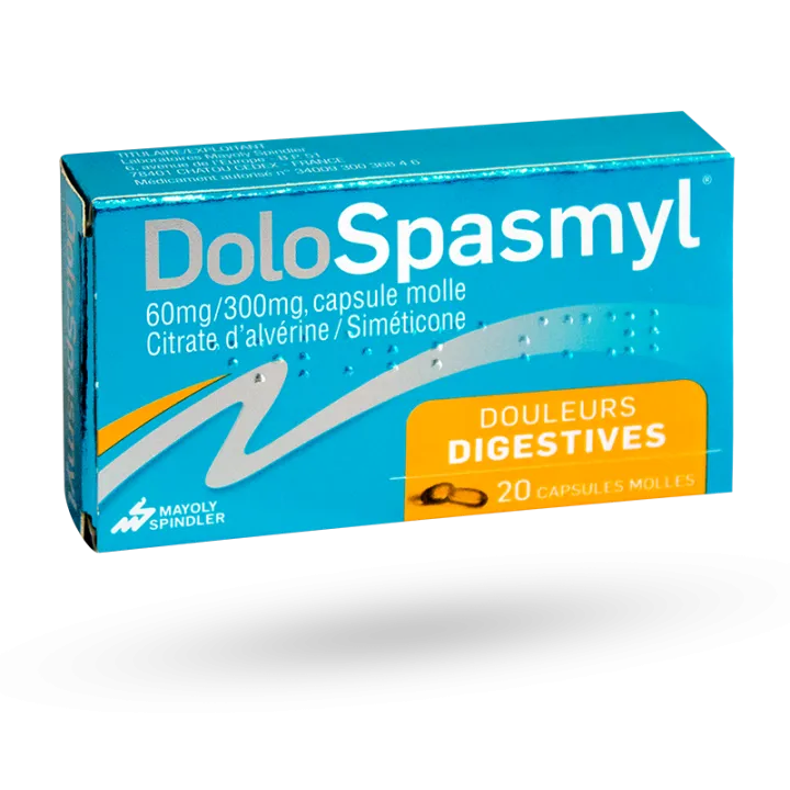 DoloSpasmyl 60 mg/300 mg douleurs digestives 20 ou 40 capsules molles