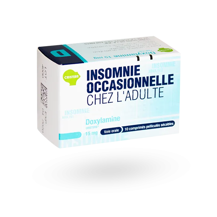 Doxylamine Cristers 15 mg insomnie occasionnelle 10 comprimés