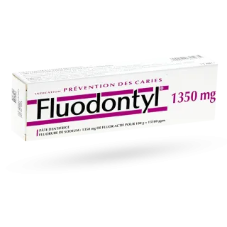 Fluodontyl 1350 mg pâte dentifrice fluorure de sodium tube 75 ml 