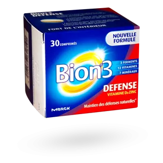 Bion 3 Défense adulte Vitamine D & Zinc 30 ou 60 comprimés Bion 3 Défense adulte Vitamine D & Zinc 30 ou 60 comprimés
