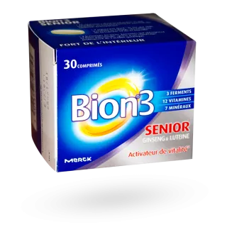 Bion 3 Senior Ginseng & Lutéine 30 comprimés