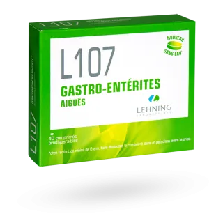 L107 Gastro-entérites aiguës Lehning 40 comprimés orodispersibles