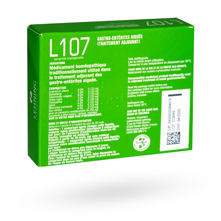 L107 Gastro-entérites aiguës Lehning 40 comprimés orodispersibles