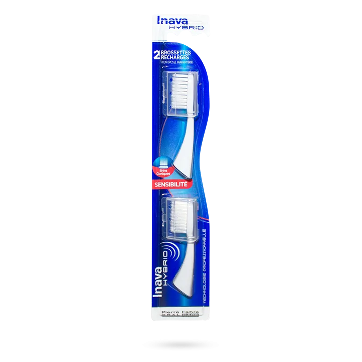 Inava Hybrid brossettes recharges Sensibilité brins coniques 2 têtes Inava Hybrid