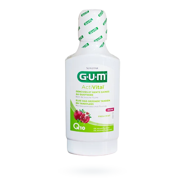 Gum Activital bain de bouche fluoré menthe fraîche 300 ml
