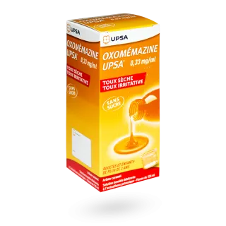 Oxomémazine 0,33 mg/ml UPSA sirop toux sèche enfants/adultes 125 ml