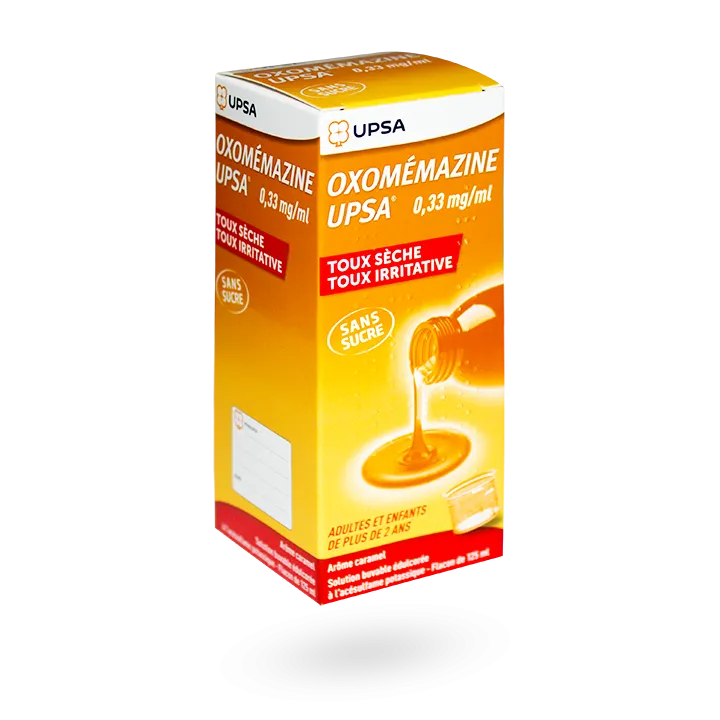 Oxomémazine 0,33 mg/ml UPSA sirop toux sèche enfants/adultes 125 ml