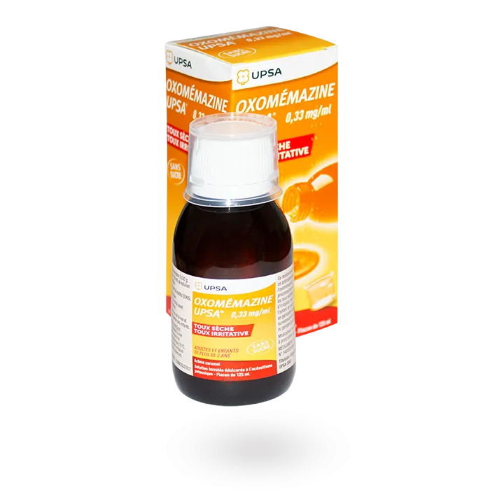 Oxomémazine 0,33 mg/ml UPSA sirop toux sèche enfants/adultes 125 ml