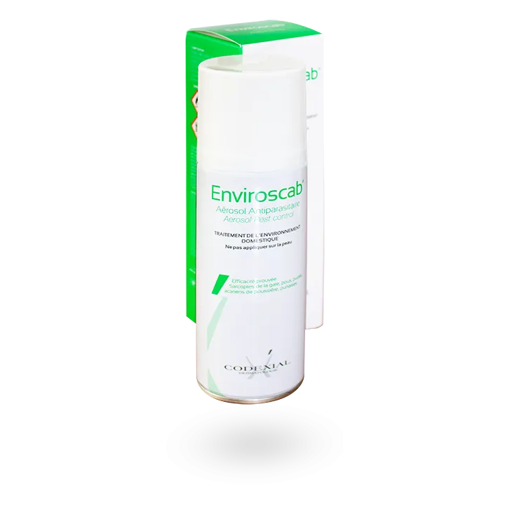Enviroscab aérosol antiparasitaire environnement domestique 200 ml