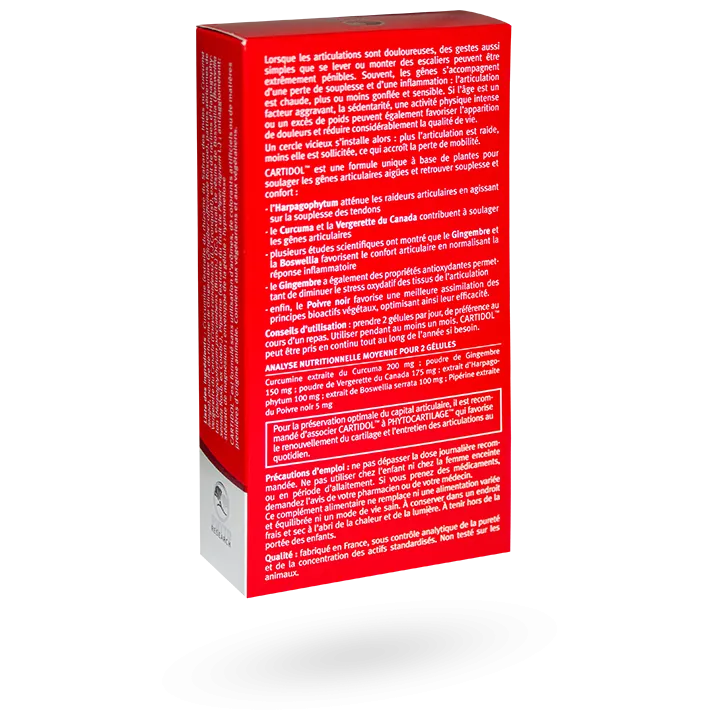 Cartidol articulations sensibles et raideurs articulaires 60 gélules