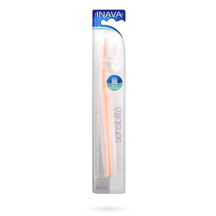 Inava Brosse à dents Sensibilité brins coniques rose