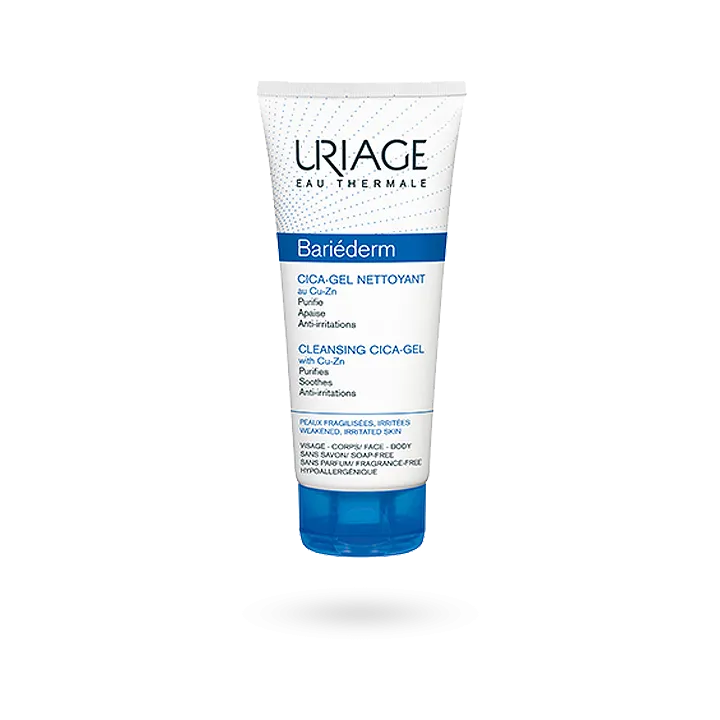 Uriage Bariéderm Cica-gel nettoyant au Cu-Zn tube de 200 ml
