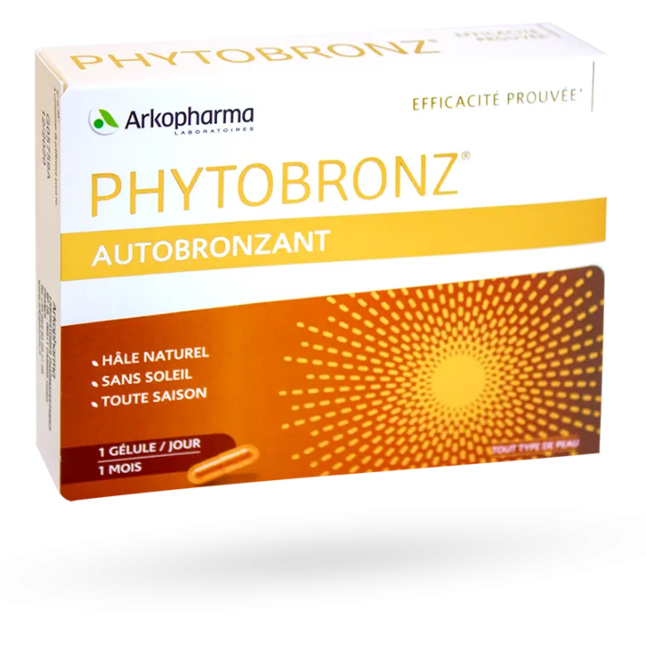 Phytobronz Autobronzant Arkopharma tout type de peau 30 gélules