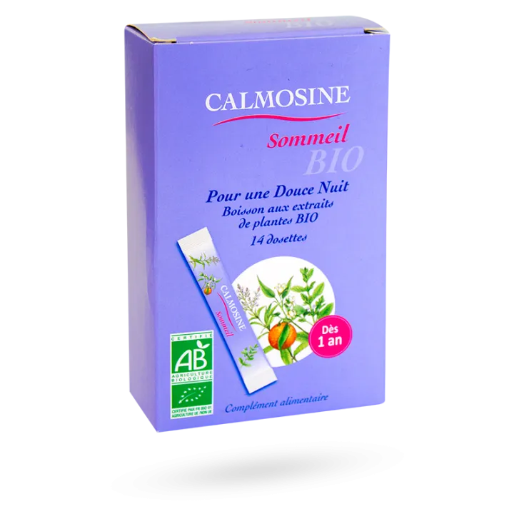Calmosine Sommeil boisson aux extraits de plantes Bio 14 dosettes