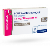 Borax/Acide borique Biogaran lavage oculaire - 20 unidoses