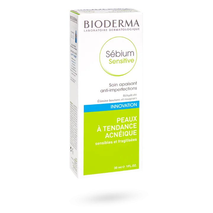 Sébium Sensitive soin apaisant anti-imperfections Bioderma tube de 30 ml