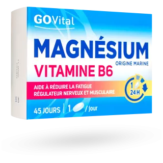 Magnésium Vitamine B6 GOVital fatigue passagère 45 comprimés