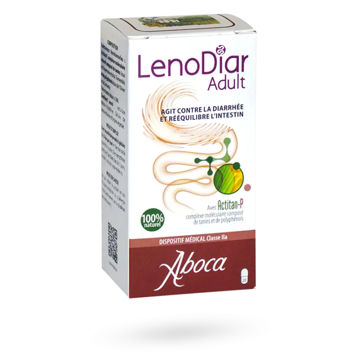 LenoDiar Adult Aboca diarrhées aiguës boite 20 gélules
