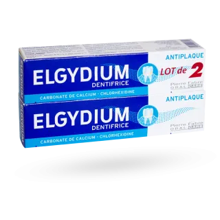 Elgydium dentifrice antiplaque Carbonate de Calcium et chlorhexidine