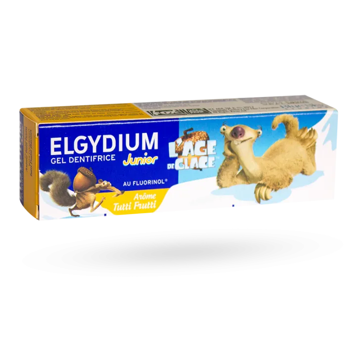 Elgydium Junior gel dentifrice l'âge de glace arôme tutti frutti 50 ml
