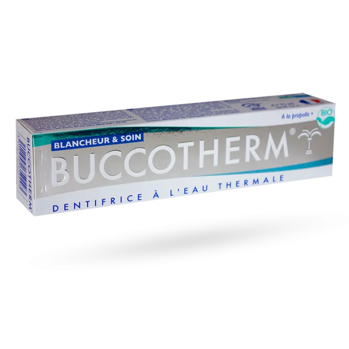 Buccotherm dentifrice blancheur et soin à l'eau thermale et Propolis BIO 75 ml