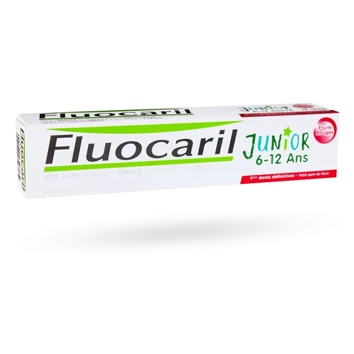 Fluocaril Junior gel dentifrice 1ères dents définitives 6-12 ans fruits rouges