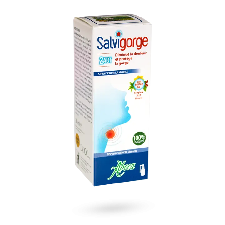 Salvigorge 2Act spray pour la gorge 100% naturel Aboca 30 ml