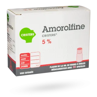 Amorolfine 5% Cristers vernis à ongles 2,5 ml + 20 spatules
