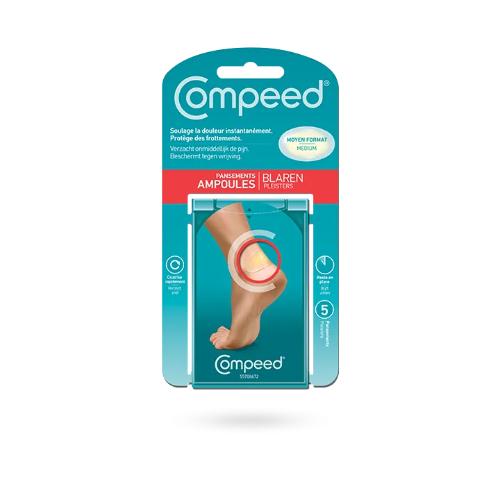 Pansements ampoules moyen format Compeed 5 pansements