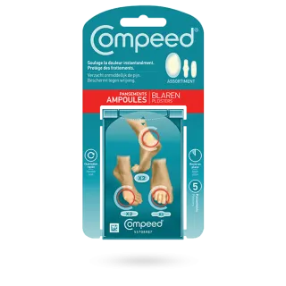Pansements ampoules assortiment Compeed 5 pansements 3 formats