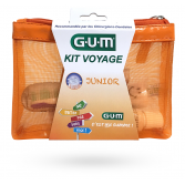 GUM Kit voyage Junior - Brosse à dents, dentifrice, sablier