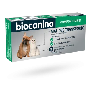 Biocanina mal des transports chiens et chats 20 comprimés