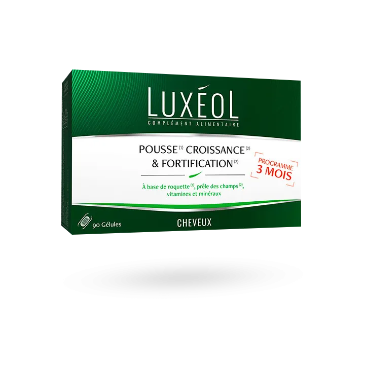 Luxéol Cheveux pousse, croissance et fortification 90 gélules