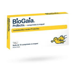 Biogaia probiotiques fraise boite de 10 comprimés à croquer
