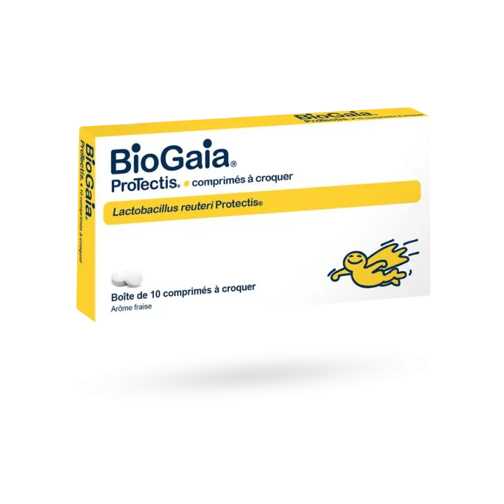Biogaia probiotiques fraise boite de 10 comprimés à croquer