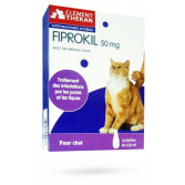 Fiprokil 50 mg Clément Thékan - 4 pipettes pour chats