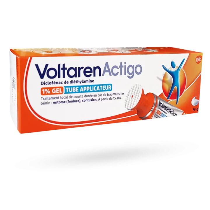 Voltaren Actigo gel 1% Diclofénac tube applicateur 75 g