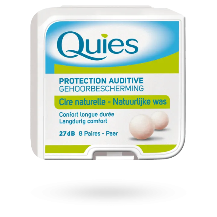 Boules Quies à la cire naturelle 8 paires de protection auditive