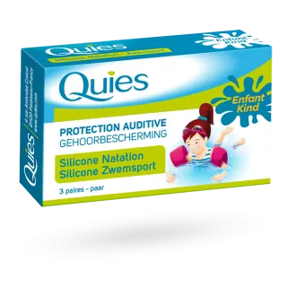 Boules Quies natation enfant en silicone 3 paires de protection auditive
