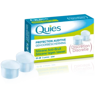 Boules Quies anti-bruit discrétion en silicone 3 paires de protection auditive