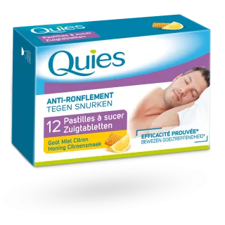 Pastilles anti-ronflement Quies goût miel-citron 12 pastilles à sucer