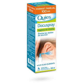 Docuspray Quies hygiène de l'oreille aux oligo-éléments spray auriculaire 100 ml