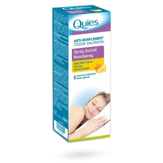 Spray buccal anti-ronflement Quies goût miel citron 70 ml