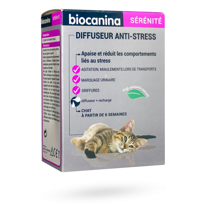 Biocanina Sérénité diffuseur anti-stress chat - Diffuseur + recharge 45 ml